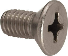 Value Collection - 3/8-16 UNC, 3/4" OAL Phillips Drive Machine Screw - Flat Head, Grade 316 Stainless Steel, Uncoated, Without Washer - Apex Tool & Supply