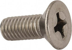 Value Collection - 3/8-16 UNC, 1" OAL Phillips Drive Machine Screw - Flat Head, Grade 316 Stainless Steel, Uncoated, Without Washer - Apex Tool & Supply