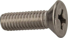 Value Collection - 3/8-16 UNC, 1-1/4" OAL Phillips Drive Machine Screw - Flat Head, Grade 316 Stainless Steel, Uncoated, Without Washer - Apex Tool & Supply