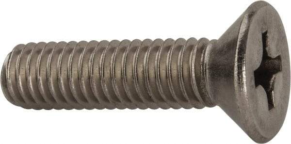Value Collection - 3/8-16 UNC, 1-1/2" OAL Phillips Drive Machine Screw - Flat Head, Grade 316 Stainless Steel, Uncoated, Without Washer - Apex Tool & Supply