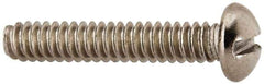 Value Collection - #6-32 UNC, 3/4" Length Under Head Slotted Drive Machine Screw - Round Head, Grade 316 Stainless Steel, Uncoated, Without Washer - Apex Tool & Supply