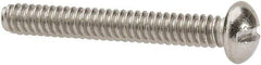Value Collection - #6-32 UNC, 1" Length Under Head Slotted Drive Machine Screw - Round Head, Grade 316 Stainless Steel, Uncoated, Without Washer - Apex Tool & Supply