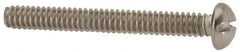 Value Collection - #6-32 UNC, 1-1/4" Length Under Head Slotted Drive Machine Screw - Round Head, Grade 316 Stainless Steel, Uncoated, Without Washer - Apex Tool & Supply