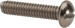 Value Collection - #8-32 UNC, 3/4" Length Under Head Slotted Drive Machine Screw - Round Head, Grade 316 Stainless Steel, Uncoated, Without Washer - Apex Tool & Supply