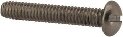 Value Collection - #8-32 UNC, 1" Length Under Head Slotted Drive Machine Screw - Round Head, Grade 316 Stainless Steel, Uncoated, Without Washer - Apex Tool & Supply