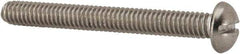 Value Collection - #8-32 UNC, 1-1/2" Length Under Head Slotted Drive Machine Screw - Round Head, Grade 316 Stainless Steel, Uncoated, Without Washer - Apex Tool & Supply