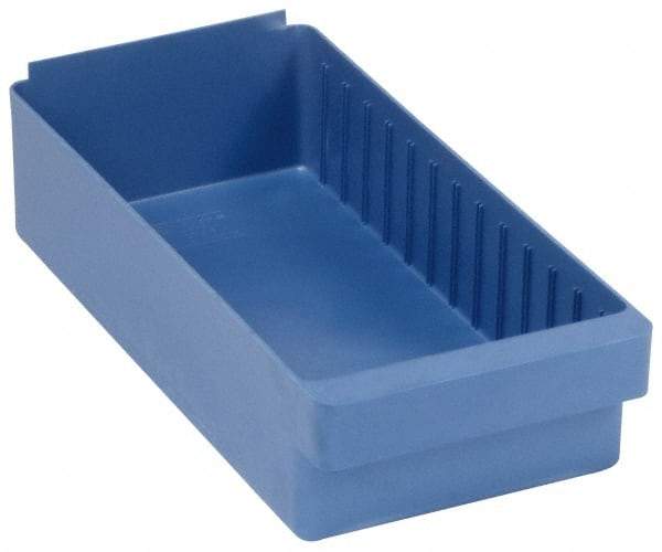 Quantum Storage - 28 Lb. Load Capacity, 17-5/8" Deep, Red High-Impact Polystyrene Drawer Bin - 4-5/8" High x 8-3/8" Wide x 17-5/8" Long - Apex Tool & Supply