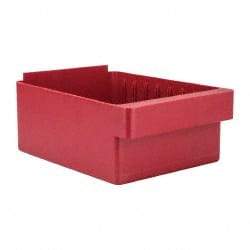 Quantum Storage - 28 Lb. Load Capacity, 11-5/8" Deep, Red High-Impact Polystyrene Drawer Bin - 4-5/8" High x 8-3/8" Wide x 11-5/8" Long - Apex Tool & Supply
