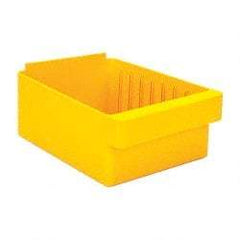 Quantum Storage - 28 Lb. Load Capacity, 11-5/8" Deep, Yellow High-Impact Polystyrene Drawer Bin - 4-5/8" High x 8-3/8" Wide x 11-5/8" Long - Apex Tool & Supply