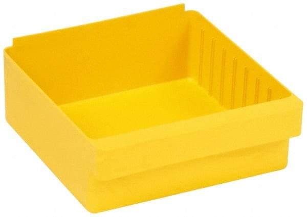 Quantum Storage - 28 Lb. Load Capacity, 11-5/8" Deep, Yellow High-Impact Polystyrene Drawer Bin - 4-5/8" High x 11-1/8" Wide x 11-5/8" Long - Apex Tool & Supply