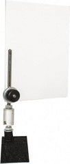 PRO-SAFE - Acrylic Flat Base & Shield - 6" Wide x 8" Long x 1/8" Thick, 9" Arm Reach, Magnetic Base, For General Purpose Use - Apex Tool & Supply