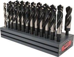 Triumph Twist Drill - 1/2 to 1", 118° Point, Oxide Finish, High Speed Steel Reduced Shank Drill Bit Set - Apex Tool & Supply