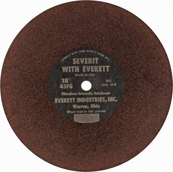 Everett - 18" Aluminum Oxide Cutoff Wheel - 3/16" Thick, 1" Arbor, Use with Gas Powered Saws - Apex Tool & Supply
