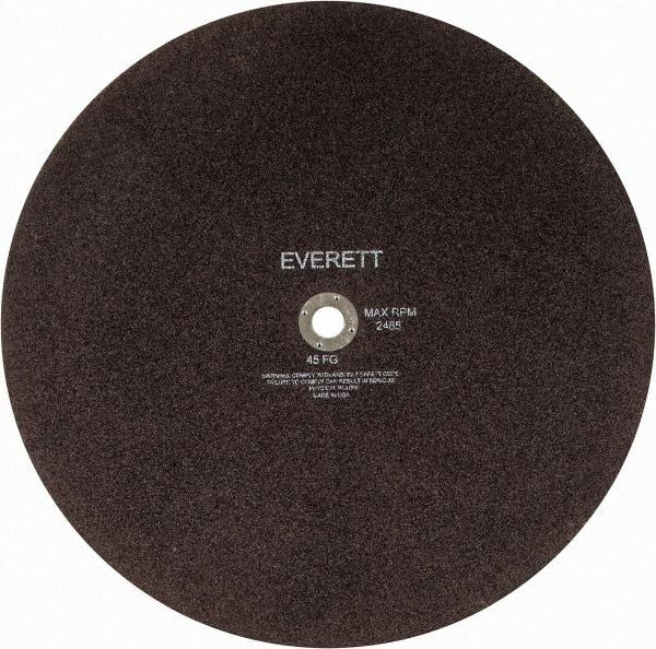 Everett - 22" Aluminum Oxide Cutoff Wheel - 3/16" Thick, 1" Arbor, Use with Gas Powered Saws - Apex Tool & Supply