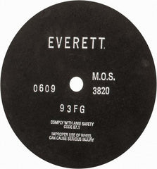 Everett - 12" Cutoff Wheel - 3/32" Thick, 1" Arbor, Use with Gas Powered Saws - Apex Tool & Supply