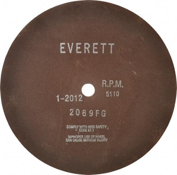 Everett - 14" Aluminum Oxide Cutoff Wheel - 1/8" Thick, 1" Arbor, Use with Gas Powered Saws - Apex Tool & Supply