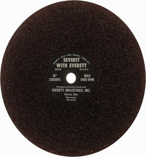 Everett - 10" Aluminum Oxide Cutoff Wheel - 3/32" Thick, 5/8" Arbor, Use with Gas Powered Saws - Apex Tool & Supply