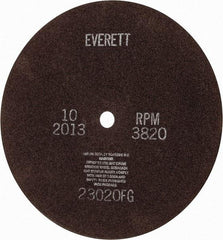 Everett - 16" Aluminum Oxide Cutoff Wheel - 5/32" Thick, 1" Arbor, Use with Gas Powered Saws - Apex Tool & Supply