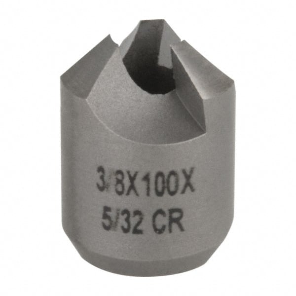 Made in USA - 3/8" Cutter Head Diam, 5/32" Pilot Hole Diam, High Speed Steel Reverse Countersink - Apex Tool & Supply