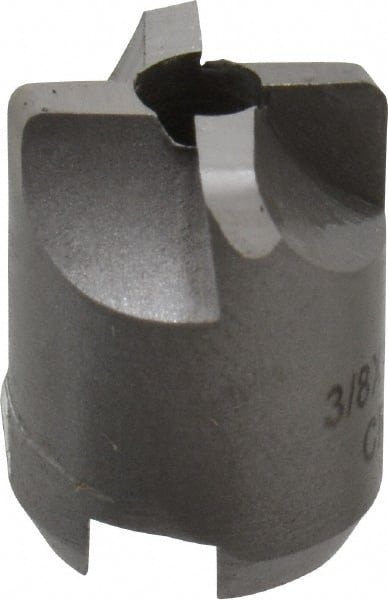 Made in USA - 4 Flutes, 3/8" Diam, 1/8" Pilot Hole Diam, High Speed Steel Reverse Counterbore - Apex Tool & Supply