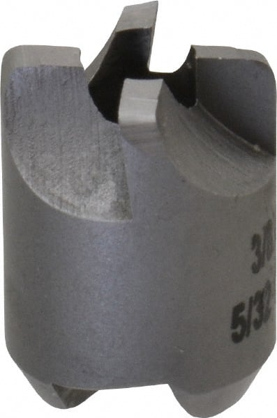 Made in USA - 4 Flutes, 3/8" Diam, 5/32" Pilot Hole Diam, High Speed Steel Reverse Counterbore - Apex Tool & Supply