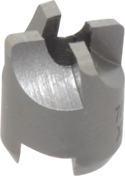 Made in USA - 4 Flutes, 7/16" Diam, 3/16" Pilot Hole Diam, High Speed Steel Reverse Counterbore - Apex Tool & Supply