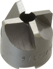 Made in USA - 4 Flutes, 5/8" Diam, 3/16" Pilot Hole Diam, High Speed Steel Reverse Counterbore - Apex Tool & Supply