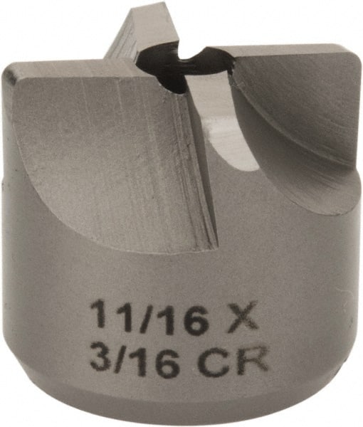 Made in USA - 4 Flutes, 11/16" Diam, 3/16" Pilot Hole Diam, High Speed Steel Reverse Counterbore - Apex Tool & Supply