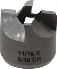 Made in USA - 4 Flutes, 11/16" Diam, 5/16" Pilot Hole Diam, High Speed Steel Reverse Counterbore - Apex Tool & Supply