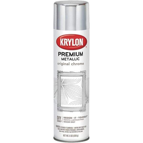 Krylon - Original Chrome, Gloss, Metallic Spray Paint - 8 oz Container - Apex Tool & Supply