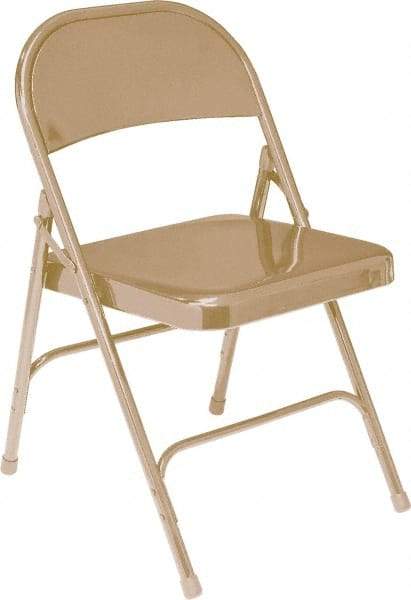 NPS - 18-1/4" Wide x 18-1/2" Deep x 29-1/4" High, Steel Standard Folding Chair - Beige - Apex Tool & Supply