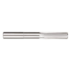SGS - 27/64" Solid Carbide 6 Flute Chucking Reamer - Straight Flute, 27/64" Straight Shank, 4" OAL - Apex Tool & Supply