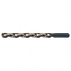 #40 RHS / RHC HSS-CO 8% (M42) 135 Degree Split Point Cobalt Heavy Duty Taper Length Drill - Straw / Gold Oxide - Apex Tool & Supply