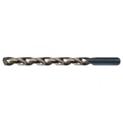 #40 RHS / RHC HSS-CO 8% (M42) 135 Degree Split Point Cobalt Heavy Duty Taper Length Drill - Straw / Gold Oxide - Apex Tool & Supply
