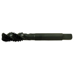‎5/16-18 UNC 3 Flute H3 HSS CNC Heavy Duty Bottoming Chamfer Spiral Flute Tap- Steam Oxide - Exact Industrial Supply