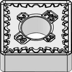 SNMG 433 Double-sided|G WS10PT, 3/64″ Corner Radius, 3/16″ Thick, 1/2″ Inscribed Circle, AlTiSiN, Square, Turning Indexable Insert - Apex Tool & Supply