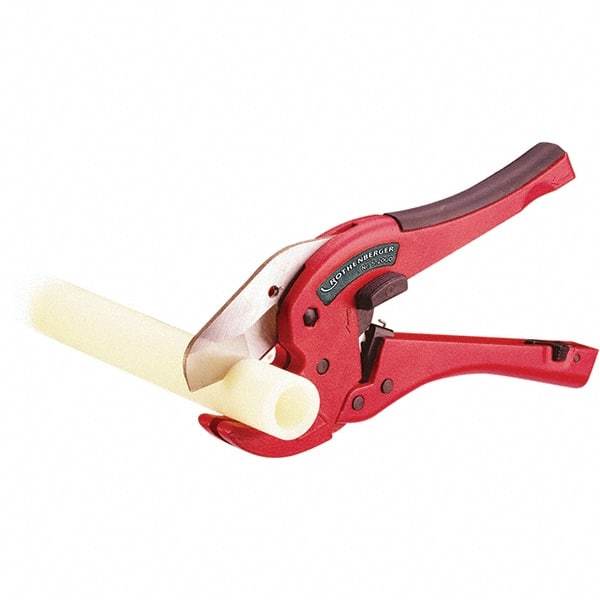 Rothenberger - 1-5/8" Pipe Capacity, Tube & Pipe Cutter - Cuts Plastic, PVC, CPVC, 9" OAL - Apex Tool & Supply