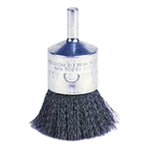 1″ Crimped Wire End Brush, .020″ Steel Fill, Retail Pack - Apex Tool & Supply