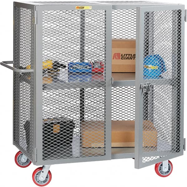Little Giant - Lockers Type: Heavy Duty Mesh Security Cabinet Number of Tiers: 2 - Apex Tool & Supply