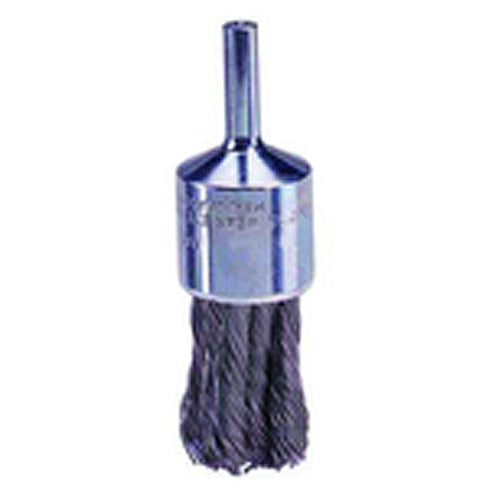 3/4″ Knot Wire End Brush, .020″ Steel Fill, Retail Pack - Apex Tool & Supply