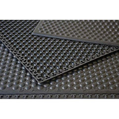 Barefoot - 2' Long x 3' Wide, Dry Environment, Anti-Fatigue Matting - Black, EPDM Rubber with EPDM Rubber Base - Apex Tool & Supply