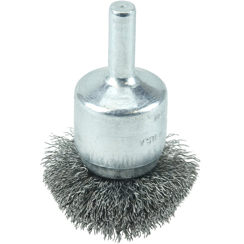 1-1/2″ Circular Flared Crimped Wire End Brush, .006″ Steel Fill - Apex Tool & Supply