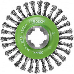 Bosch - 4-1/2" OD, 5/8" Arbor Hole, Knotted Stainless Steel Wheel Brush - Apex Tool & Supply