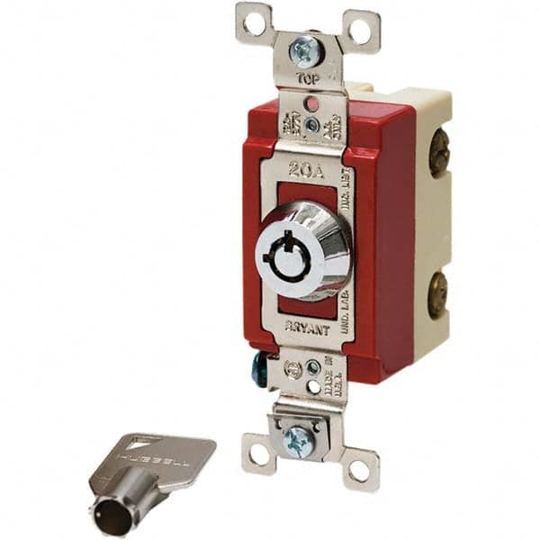 Bryant Electric - Key Switches Switch Type: 4 Tumbler Switch Sequence: On-Off - Apex Tool & Supply