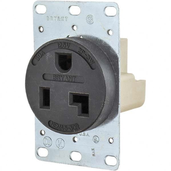 Bryant Electric - Straight Blade Receptacles Receptacle Type: Single Receptacle Grade: Industrial - Apex Tool & Supply