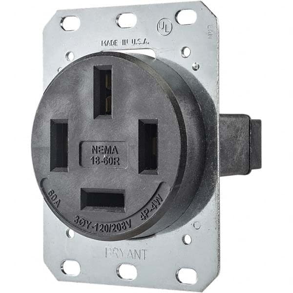 Bryant Electric - Straight Blade Receptacles Receptacle Type: Single Receptacle Grade: Industrial - Apex Tool & Supply