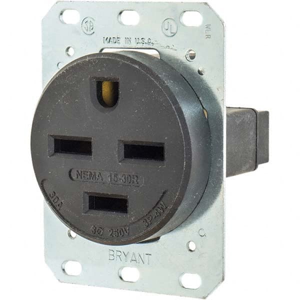 Bryant Electric - Straight Blade Receptacles Receptacle Type: Single Receptacle Grade: Industrial - Apex Tool & Supply