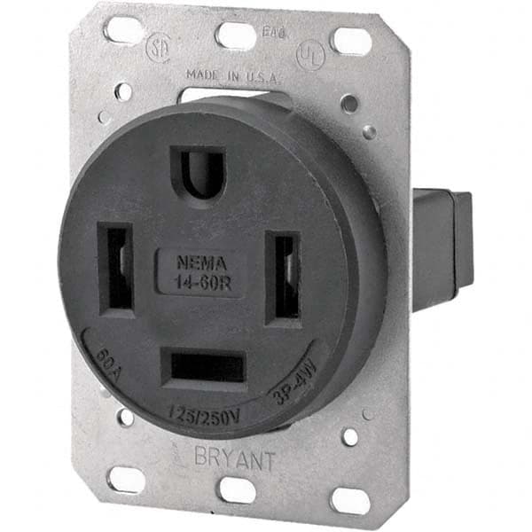 Bryant Electric - Straight Blade Receptacles Receptacle Type: Single Receptacle Grade: Industrial - Apex Tool & Supply
