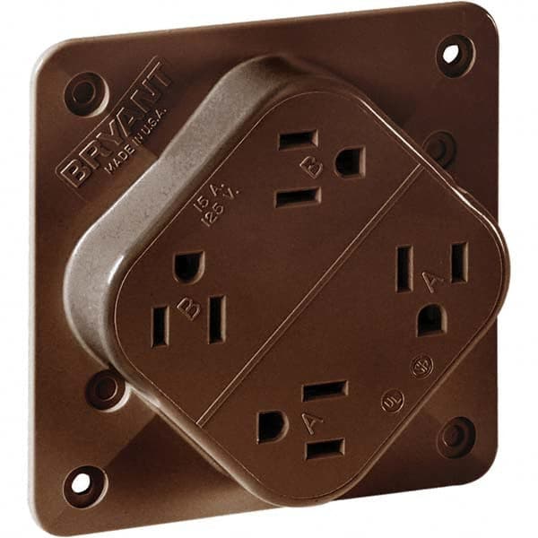 Bryant Electric - Straight Blade Receptacles Receptacle Type: Fourplex Receptacle Grade: Industrial - Apex Tool & Supply