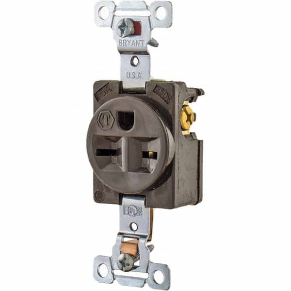 Bryant Electric - Straight Blade Receptacles Receptacle Type: Single Receptacle Grade: Industrial - Apex Tool & Supply